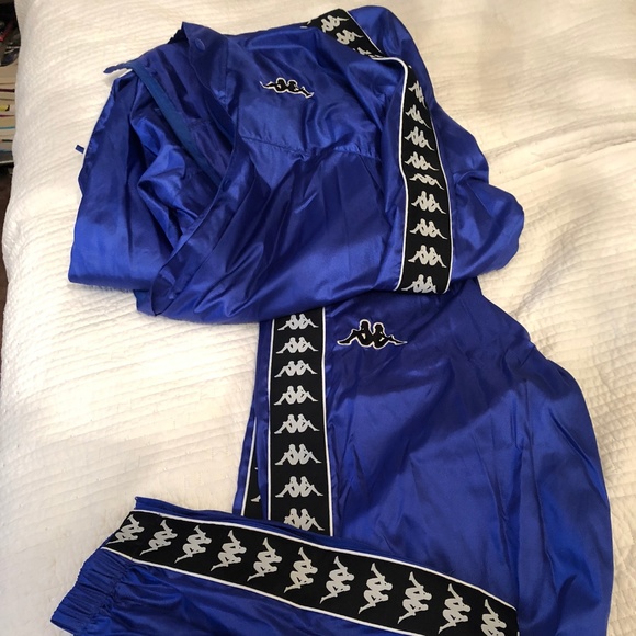 royal blue kappa tracksuit